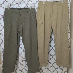 Men's Olive and Tan Cargo Pants